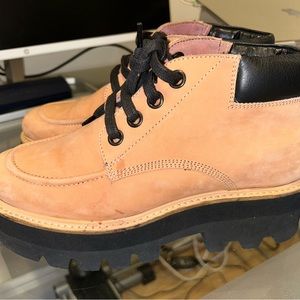 Dusty Rose Platform Booties